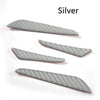 ApexModz Anti collision Strips Silver Carbon Fiber Style 4Pcs Carbon Fiber Effect Door Guards UNIVERSAL FIT