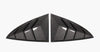 ApexModz Body Kits Carbon Fiber Effect Rear Quarter Glass Extended Louver Covers Carbon Fiber For Tesla Model 3 2017-2023