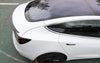 ApexModz Body Kits Carbon Fiber Effect Rear Quarter Glass Louvres Trims For Tesla Model 3 2017-2023