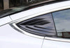 ApexModz Body Kits Carbon Fiber Effect Rear Quarter Glass Louvres Trims For Tesla Model 3 2017-2023