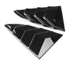 ApexModz Body Kits Gloss Black Rear Quarter Glass Extended Louver Covers Carbon Fiber For Tesla Model 3 2017-2023