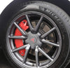 ApexModz Brakes Red Brake Caliper Overlay Covers for Tesla Model Y 2020-2024