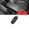 ApexModz Car Accessories Black and Blue Line Vegan Leather Armrest Cover For Ford Mustang Mach-E 2021-2024