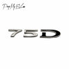 ApexModz Car Accessories Chrome 75D Tesla Model S & X Trim Denomination Emblem Badge Letters