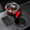 Non-Slip Insert Water Cup Holder Storage Box For Tesla Model Y ApexModz Car Accessories Non-Slip Center Console Cup Holder With Storage V2 For Tesla Model Y 2021-2024