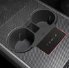 Non-Slip Insert Water Cup Holder Storage Box For Tesla Model Y ApexModz Car Accessories Non-Slip Center Console Cup Holder With Storage V2 For Tesla Model Y 2021-2024