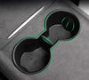 Non-Slip Insert Water Cup Holder Storage Box For Tesla Model Y ApexModz Car Accessories Non-Slip Rubber Cup Holder Insert For Tesla Model Y 2021-2024
