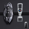 ApexModz Car Accessories Style D silver with color buckle Premium Brutalist Metal Key Fob Case for Audi