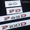 ApexModz Car Accessories Tesla Model S & X Trim Denomination Emblem Badge Letters