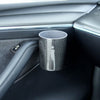 ApexModz Car Cup Holder Real Gloss Carbon Fiber Door Cup Holders Pair V3 For Tesla Model Y 2020-2024