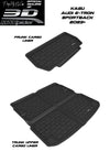 Official 3D MAXpider All Weather KAGU Car Floor Mats For Audi E-Tron Sportback 2023 ApexModz Car Mats Cargo Liners Set Audi E-Tron 5 Seats (2 PCs) 3D MAXpider Custom Fit All-Weather KAGU Series LHD Floor Mats For Audi E-Tron Sportback 2023-2024