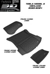 Official 3D MAXpider All Weather ELEGANT Car Floor Mats For Tesla Model 3 Highland 5 Seats 2023-2024 ApexModz Car Mats Cargo Liners Set Model 3 5 Seats (3 PCs) 3D MAXpider Custom Fit All-Weather ELEGANT Series LHD Floor Mats For Tesla Model 3 Highland 5 SEAT 2023-2024