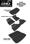 Official 3D MAXpider All Weather KAGU Car Floor Mats For Audi E-Tron Sportback 2023 ApexModz Car Mats Full Set Audi E-Tron 5 Seats + Cargo Liners (5 PCs) 3D MAXpider Custom Fit All-Weather KAGU Series LHD Floor Mats For Audi E-Tron Sportback 2023-2024