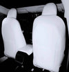 Tesla Model Y Fully Custom Snug Premium Vegan Leather Seat Covers Exact Fit ApexModz Car Seat Covers White Vegan Leather 5 Seats + Front Seat Back Protection Premium Vegan Leather Seat Covers For Tesla Model Y 2020-2024