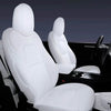 Tesla Model Y Fully Custom Snug Premium Vegan Leather Seat Covers Exact Fit ApexModz Car Seat Covers White Vegan Leather 5 Seats Premium Vegan Leather Seat Covers For Tesla Model Y 2020-2024