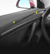 ApexModz Center Console cover Alcantara Side Door Trim Protective Hard Overlay Covers For Tesla Model Y 2020-2024