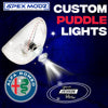 ApexModz Custom Door Courtesy Lights Custom Design + 1 Set - 2 Doors Custom LED Courtesy Door Projector Puddle Lights for Alfa Romeo
