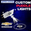 ApexModz Custom Door Courtesy Lights Custom Design + 1 Set - 2 Doors Custom LED Courtesy Door Projector Puddle Lights for Chevrolet