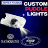 ApexModz Custom Door Courtesy Lights Custom Design + 1 Set - 2 Doors Custom LED Courtesy Door Projector Puddle Lights for Lexus