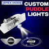 ApexModz Custom Door Courtesy Lights Custom Design + 1 Set - 2 Doors Custom LED Courtesy Door Projector Puddle Lights for Mini Cooper