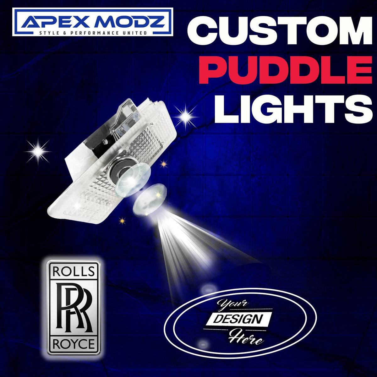 Rolls R1 Projector Custom LED Courtesy Door Projector Puddle Lights for Rolls Royce – ApexModz