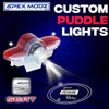 ApexModz Custom Door Courtesy Lights Custom Design + 1 Set - 2 Doors Custom LED Courtesy Door Projector Puddle Lights for SEAT