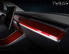 ApexModz Dashboard Mods Red ABS Dashboard Overlay Cover For Tesla Model Y 2020-2024