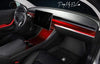 ApexModz Dashboard Mods Red ABS Dashboard Overlay Cover For Tesla Model Y 2020-2024