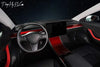 ApexModz Dashboard Mods Red ABS Dashboard Overlay Cover For Tesla Model Y 2020-2024