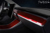 ApexModz Dashboard Mods Red ABS Dashboard Overlay Cover For Tesla Model Y 2020-2024