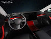 ApexModz Dashboard Mods Red ABS Dashboard Overlay Cover For Tesla Model Y 2020-2024