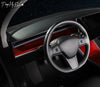 ApexModz Dashboard Mods Red ABS Dashboard Overlay Cover For Tesla Model Y 2020-2024