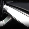 ApexModz Dashboard Mods White ABS Dashboard Trim Cap For Tesla Model Y 2020-2024