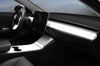 ApexModz Dashboard Mods White ABS Dashboard Trim Cap For Tesla Model Y 2020-2024