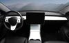 ApexModz Dashboard Mods White ABS Dashboard Trim Cap For Tesla Model Y 2020-2024