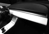 ApexModz Dashboard Mods White ABS Dashboard Trim Cap For Tesla Model Y 2020-2024