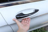 ApexModz Door Handle Covers Carbon Fiber Effect Door Handle Overlay Covers for Mercedes-Benz EQC LHD 2019-2020