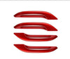Pull Door Handle Trim for Tesla Model Y 2021-2022 ApexModz Door Handle Covers Gloss Red Pull Door Handle Overlay Covers For Tesla Model Y 2021-2024