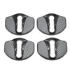 ApexModz Door Lock Trims Carbon Fiber Door Lock Protection Cover for Tesla Model Y 2020-2023
