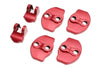 ApexModz Door Lock Trims Red ABS Door Hook Covers For Tesla Model 3 2017-2023