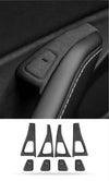 ApexModz Door switch covers Alcantara Window & Door Switch Protective Hard Overlay Covers For Tesla Model 3 2020-2023