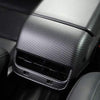 ApexModz Fascias Carbon Fiber Effect Matte Rear Air Conditioner Vent Overlay Cover for Tesla Model Y 2020-2024