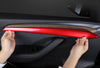 ApexModz Motor Vehicle Interior Fittings 4PCs Red ABS Interior Dashboard & Door Overlays Set For Tesla Model 3 2021-2023