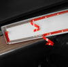 ApexModz Motor Vehicle Interior Fittings 4PCs Red ABS Interior Dashboard & Door Overlays Set For Tesla Model 3 2021-2023