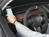 Carbon Fibre Style Phone Holder Mount for Tesla Model Y ApexModz Phone Holders Carbon Fiber Effect Mobile Phone Holder Mount For Tesla Model Y 2020-2024