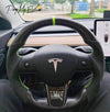 ApexModz Real Carbon Fiber Products Custom Dry Carbon Fiber Steering Wheel Replacement for Tesla Model 3 2017-2023