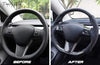 ApexModz Real Carbon Fiber Products Custom Dry Carbon Fiber Steering Wheel Replacement for Tesla Model 3 2017-2023