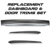 ApexModz Real Carbon Fiber Products Dashboard & Door Trims Replacement Real Molded Matte Carbon Fiber Dashboard & Door Panel Replacement Kit for Tesla Model Y LHD 2021-2024