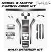 ApexModz Real Carbon Fiber Products Model 3 Matte Maxi Interior Kit Ultimate Real Molded Carbon Fiber Upgrade Bundle Kit For Tesla Model 3 Matte 2017-2020
