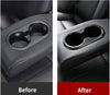 ApexModz Real Carbon Fiber Products Real Molded Carbon Fiber Cup Holder Fascia Trim for Tesla Model Y 2020-2023